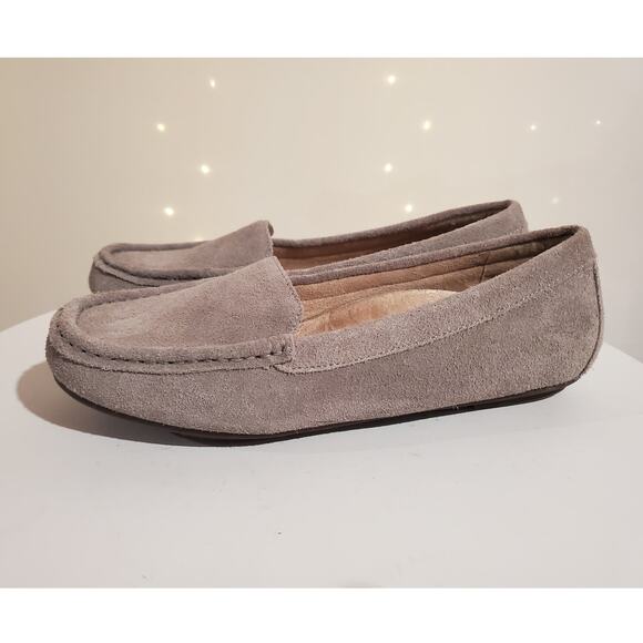 Vionic Debbie Driver Moccasin Flats Womens Size 7 Orthotic Arch Support Gray - Picture 1 of 8